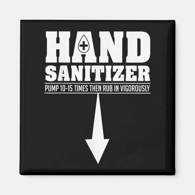 Aimant Sanitizer à la main Funny Sarcastique Adulte Humou (Devant)