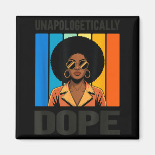 Aimant Sans excuses Femme Afro Rétro Fierté Noire