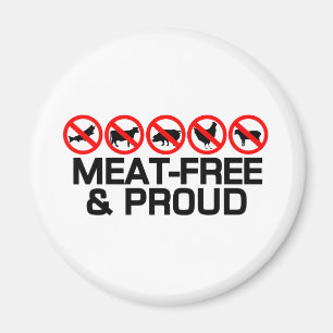 Aimant Sans viande et Fiers