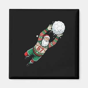 Aimant Santa 67 Gardien de but de football Sweat Ugly Fun