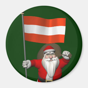 Aimant Santa Claus Avec L'Ensigne D'Österreich