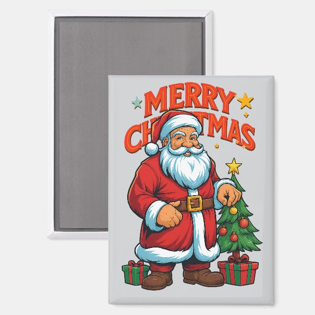 Aimant  Santa Claus Christmas  (Recto/Verso)