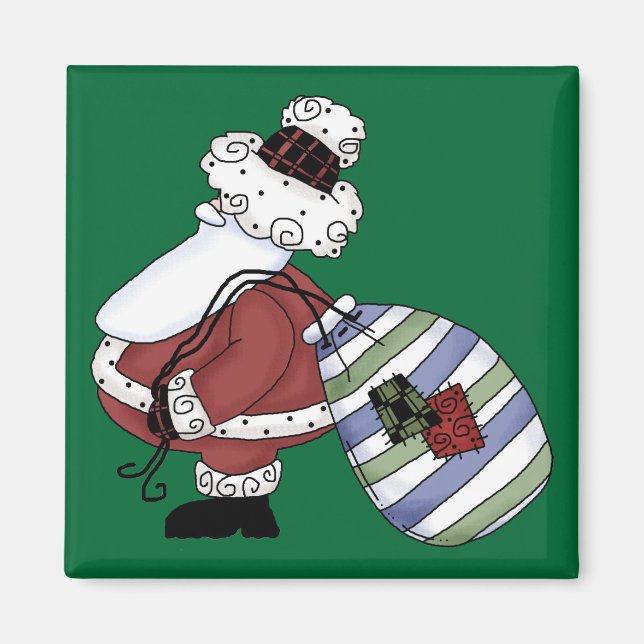 Aimant Santa Claus St Nick Jolly Joyeux Noël (Devant)