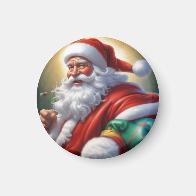 Aimant Santa Clause Joyeux Noël Bonne année (Devant)