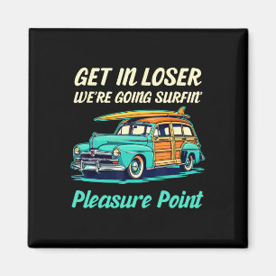 Aimant Santa Cruz Pleasure Point Surf City Femmes Vintage
