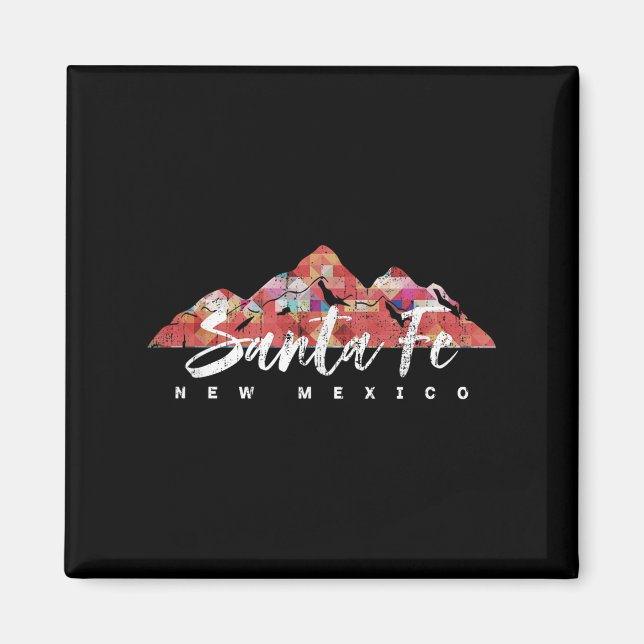 Aimant Santa Fe New Mexico Family Travel Hiking Camping S (Devant)