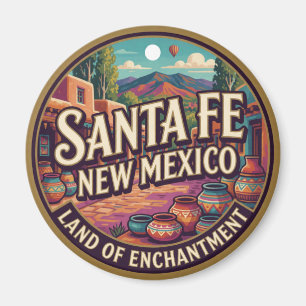 Aimant Santa Fe Nouveau-Mexique Souvenir de voyage sud-ou