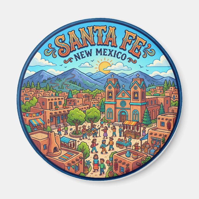 Aimant Santa Fe Plaza, Santa Fe États-Unis (Devant)
