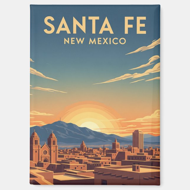 Aimant Santa Fe Skyline New Mexico Travel (Recto)