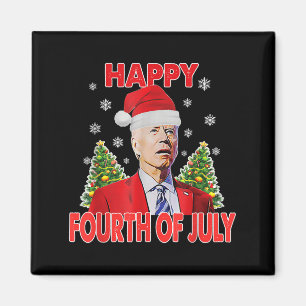 Aimant Santa Joe Biden Joyeux 4 juillet Drôle de Noël