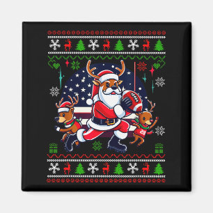 Aimant Santa Renne Jouent au Football Américain Sweat de