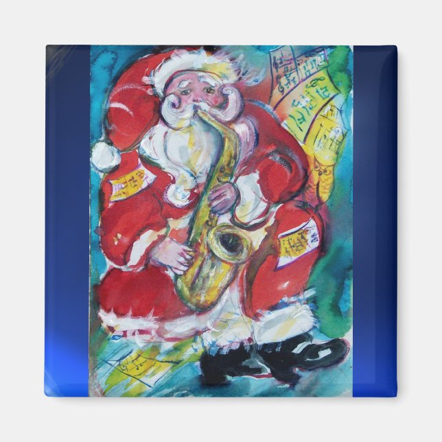 AIMANT SANTA & SAX, FÊTE DE NOËL (Devant)