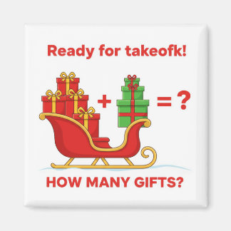 Aimant Santa Sleigh Christmas Gifts Math Addition Game Ma