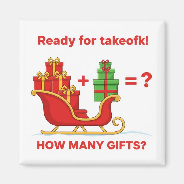 Aimant Santa Sleigh Christmas Gifts Math Addition Game Ma (Devant)