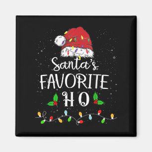 Aimant Santas Favori Ho Rouge Santa Chapeau Noël Noël Fan