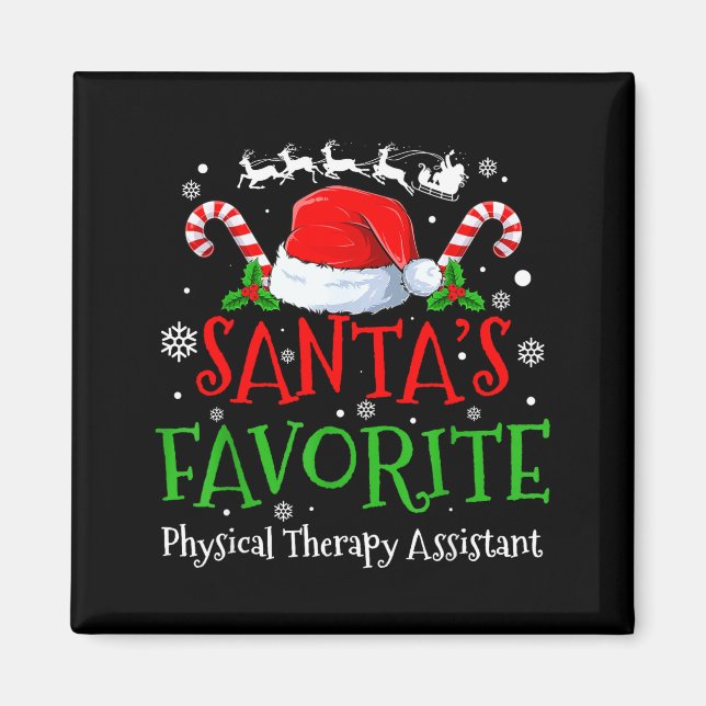 Aimant Santa's Favorite Physical Therapy Istant Christmas (Devant)