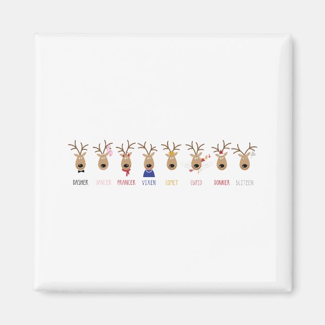 Aimant Santas Reindeer (Devant)