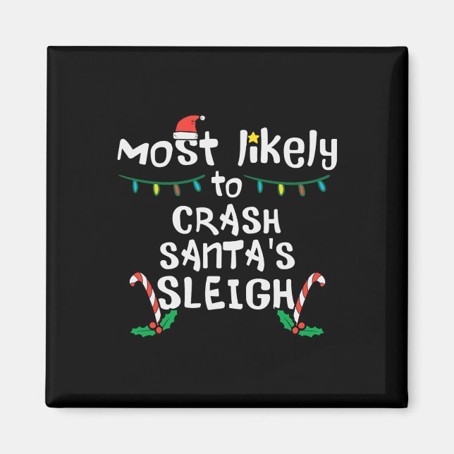 Aimant Santas Sleigh Sleigh Noël Fam (Devant)