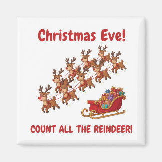 Aimant Santa's Team Reindeer Counting Game Christmas Eve 