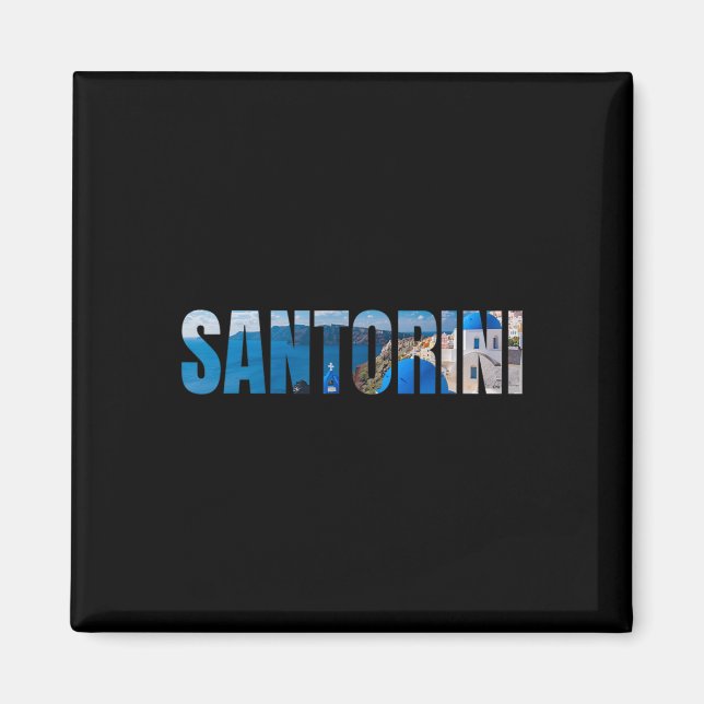 Aimant Santorin île grecque mer Égée Grèce vacances  (Devant)