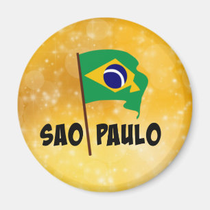 Aimant Sao Paulo, drapeau du Brésil
