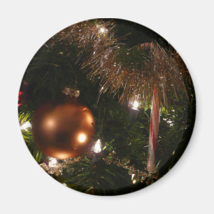 Aimant Sapin de Noël II Rouge et Or de Fête
