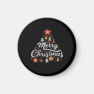 Aimant Sapin de Noël Joyeux Noël Classique