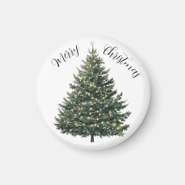 Aimant Sapin de Noël Personnalisé  (Devant)