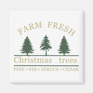 Aimant sapins de noël frais de la ferme