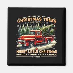 Aimant Sapins de Noël frais de la ferme Modèle de camion