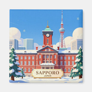 Aimant SAPPORO Japon Voyage d'hiver ❄️