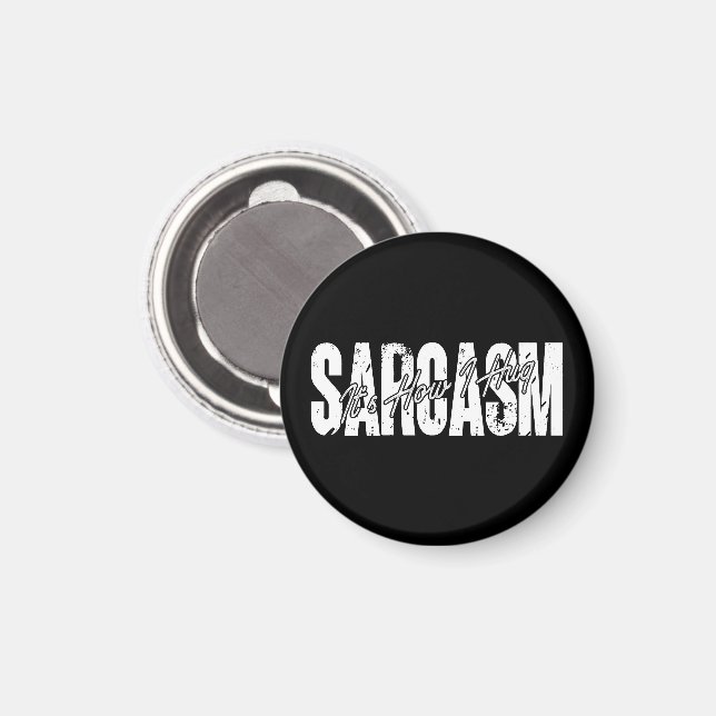 Aimant Sarcasme C'est comme ça que je serre les bras - dr (Recto/Verso)