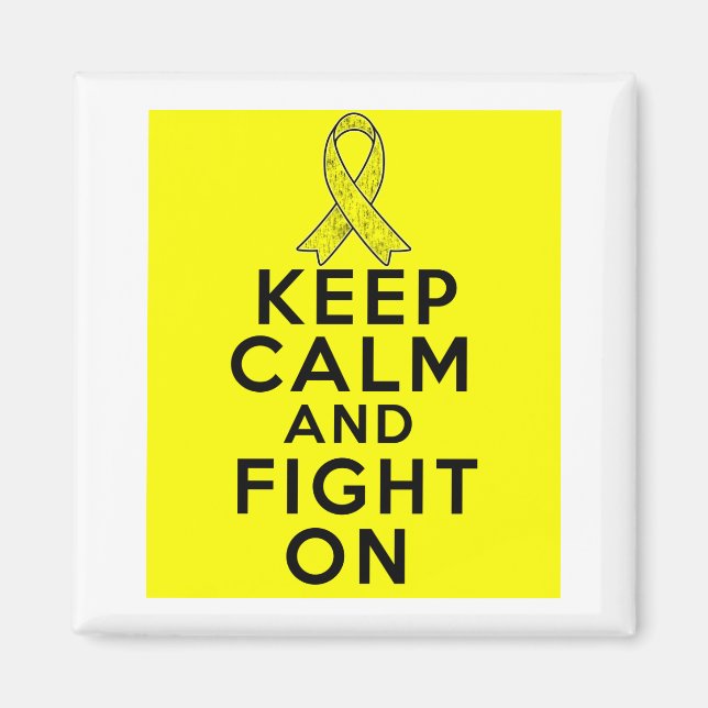 Aimant Sarcoma Gardez le calme et combattez (Devant)