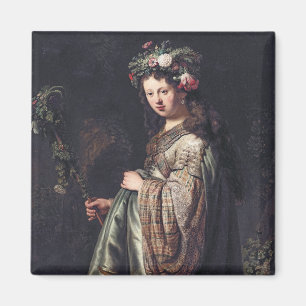 Aimant Saskia van Uylenburgh, Flora, Rembrandt, 1634