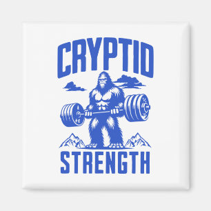 Aimant Sasquatch Cryptid Force Lifting Humour Monochrom