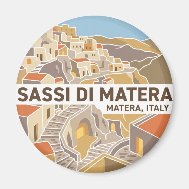 Aimant Sassi di Matera Italie (Devant)