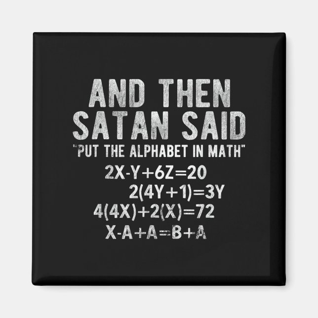 Aimant Satan Dit Alphabet Dans Mathématiques Mathématique (Devant)