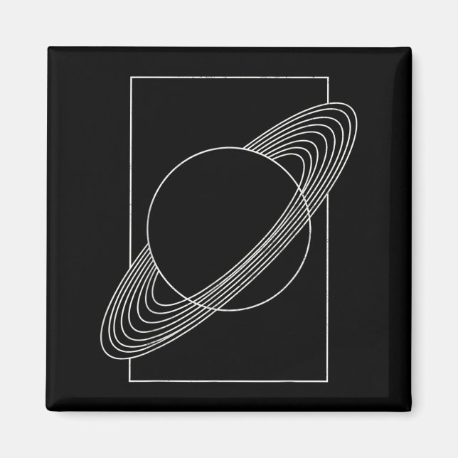 Aimant Saturne Système Solaire Planète Galaxie Astronomie (Devant)