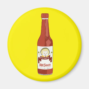 Aimant Sauce chaude épicée Chat Sombrero Amusant sur Jaun