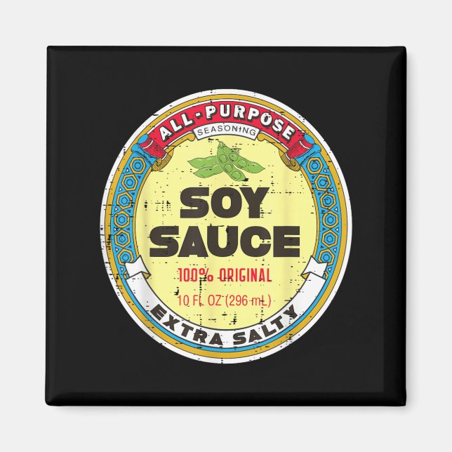 Aimant Sauce soja Halloween Costume de nourriture drôle p (Devant)