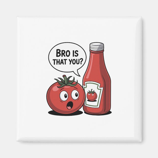 Aimant Sauce Tomate Frère Est-ce Toi Pun De Nourriture Th (Devant)