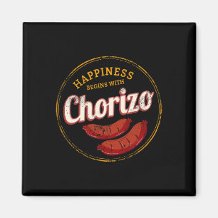 Aimant Saucisson Chorizo Rétro BBQ Vintage Gourmet Byrbec