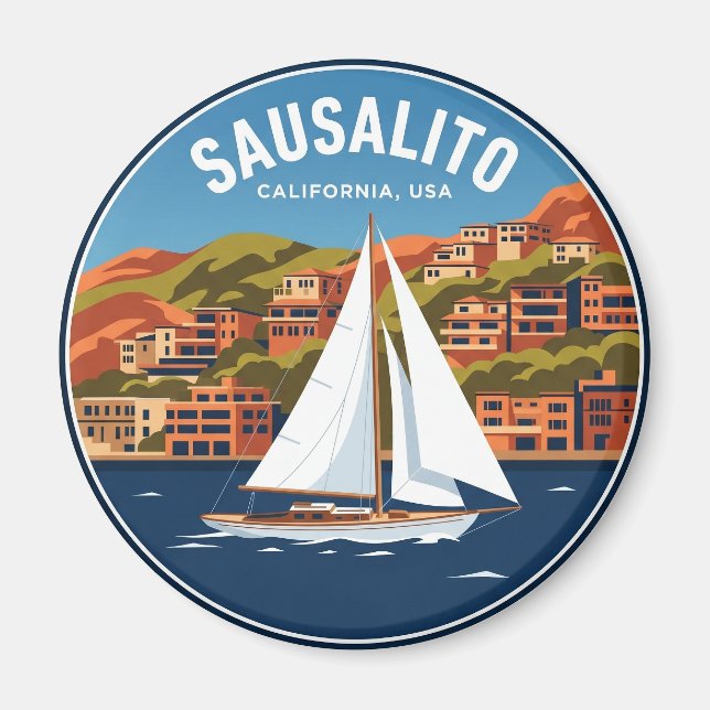 Aimant Sausalito Californie (Devant)