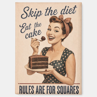 Aimant Sauter le régime Manger le gâteau Rétro