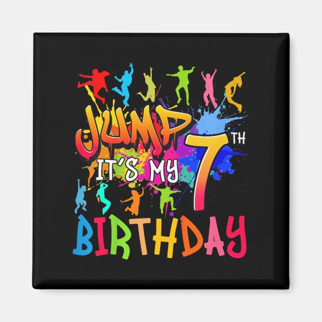 Aimant Sautons C'est Mon Anniversaire 7 Ans Tremplin Anni (Devant)