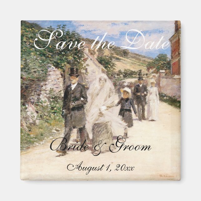 Aimant Sauvegarder la date ! La Marche Nuptiale de Robins (Devant)