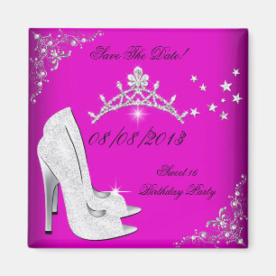 Aimant Sauvegarder la date Sweet 16 chaussures à talons h