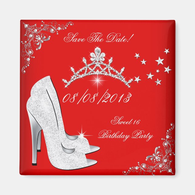 Aimant Sauver la Date Chaussures à Talons Hauts Rouges Ti (Devant)
