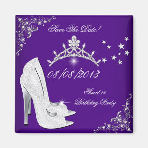 Aimant Sauver la date chaussures à talons hauts violet fo