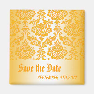 Aimant sauver la date damas jaune